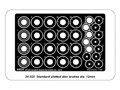 Standard slotted discs brakes dia. 12mm - 4