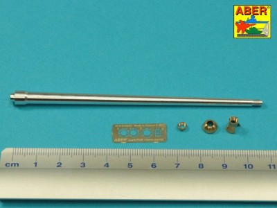 7,5cm gun barrel with single baffle muzzle brake for German Tank Tiger I, Ausf.H2 (Dragon) - 2
