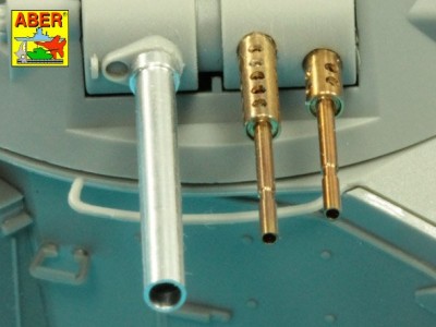 Armament for French Light Armoured Car AML-60-7, barrel for 7,62mm Macxhine guns x 2 pcs.  90mm mortar - 11