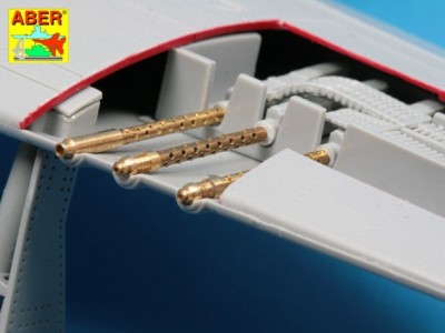 Set of 6 turned U.S. cal .50 (12,7mm) Browning M2 barrels for P-51 Mustang - 9