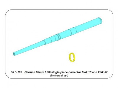 Jednoczęściowa lufa 88mm L/56 do niemieckich dział typu Flak - 13