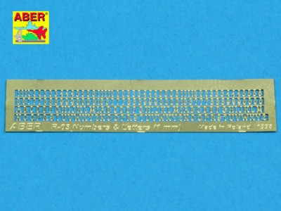 Numbers and letters (1,0mm) - 1