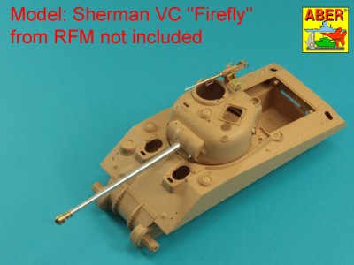 76,2mm Ordinance Q.F. 3-in. 17 PDR. Mk. IV barrel with muzzle brake for Sherman VC ''Firefly'' - 3
