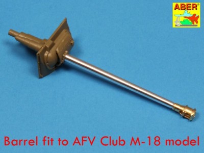 U.S 76 mm M1A2 barrel with muzzle brake for Sherman M4 series tanks with M62 mount - 10