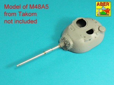 105 mm M-68 barrel with thermal shroud for  M48A5 Tank - 3
