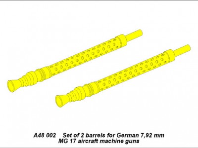 Zestaw 2 toczonych Luf do niemieckich karabinów maszynowych MG17 - 5
