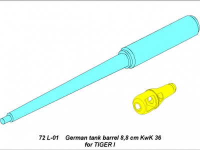 German tank barrel 8,8cm KwK 36 for Tiger I - 5