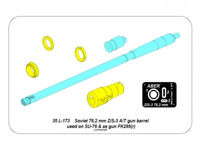 Gun barrel for ZiS-3 A/T used on SU-76 and as gun FK288(r) - 8