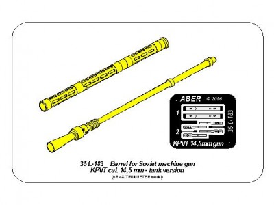 Lufa do karabinu maszynowego KPVT kaliber 14,5 mm - wersja czołgowa - 12