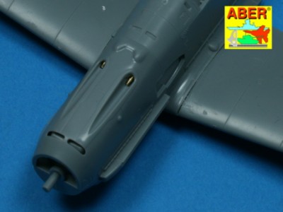 Zestaw 4 toczonych końcówek luf do niemieckich karabinów maszynowych MG17 - 3