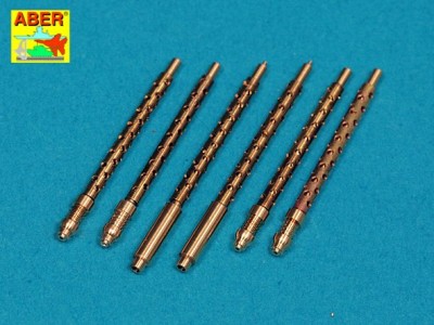 Set of 6 turned U.S. cal .50 (12,7mm) Browning M2 barrels for P-51 Mustang - 1