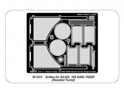 Grilles for german tank Sd.Kfz.182 King Tiger (Henshel Turret) - 10
