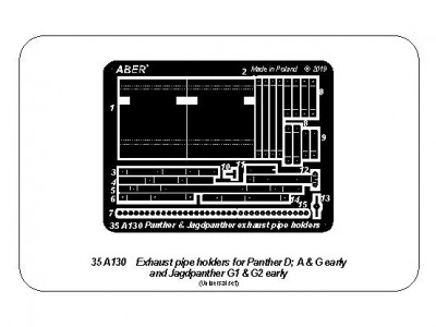 Exhaust holders for Panther D; A  G early, Jagdpanther G1  G2 early - 8