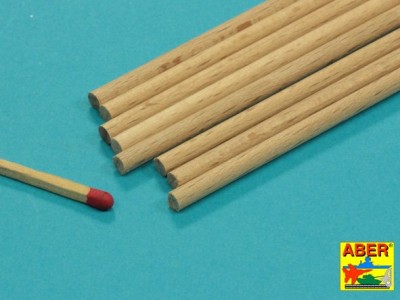 Pręty drewniane Ø 4 mm długość 250mm x 8 szt. - 4