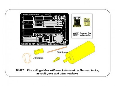 Fire extinguisher with brackets used on German tanks, assault guns and other vehicles - 20