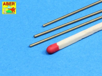 Brass  round rods fi 1,1mm length 245mm x 3 pcs. - 2