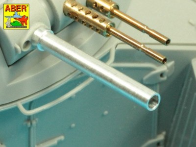 Armament for French Light Armoured Car AML-60-7, barrel for 7,62mm Macxhine guns x 2 pcs.  90mm mortar - 12