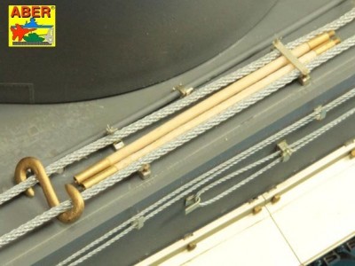 Barrel cleaning rods with brackets for Tiger I –very early model 1240mm - 8