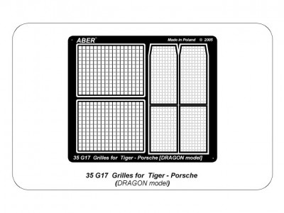 Grilles for german tank Tiger Porsche - 5