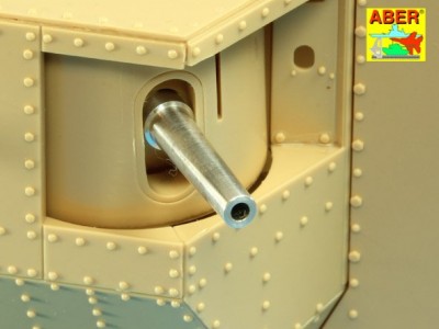 Lufy do brytyskiego czołgu z I WŚ Mk.V - 6 funtów x 2 i KM Hotchkiss x 4 - 11