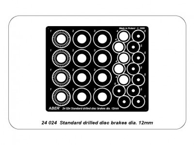 Standard drilled discs brakes dia. 12mm - 4