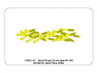 Set of 20 pcs 25 mm type 96 A/A barrels for Japan ships - 8