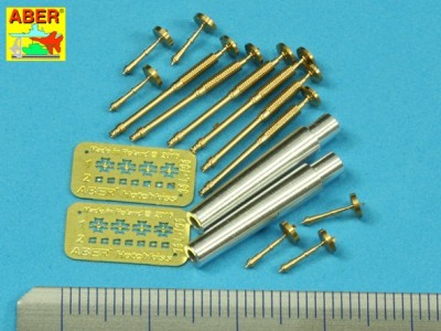 Barrels for British WWI Tank Mk.V (Male, Female or Hermaphrodite) for 6 pdr (57mm) gun x 2pcs. 8mm Hotchkiss m.1909 x 6pcs. - 2