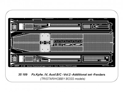 German medium tank Pz.Kpfw. IV, Ausf.B/C - vol. 2 - additional set - fenders - 12