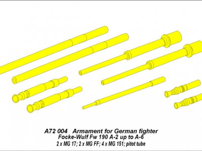 Zestaw uzbrojenia do niemieckiego myśliwca Fw-190 A2-A6 - 12