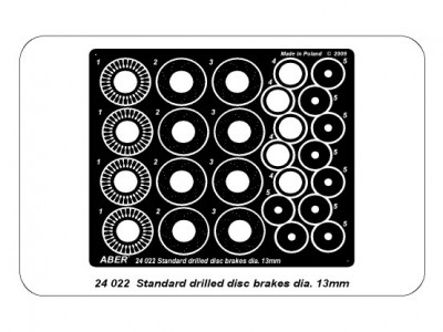 Standard drilled discs brakes dia. 13mm - 4