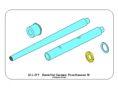 Lufa do niemieckiej armaty 17cm Kanone 18 - 10