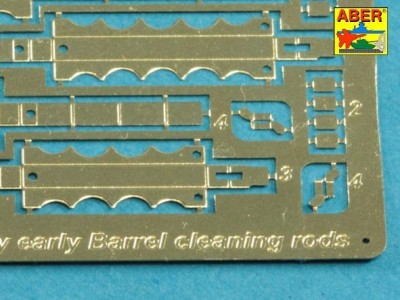 Barrel cleaning rods with brackets for Tiger I –very early model 1240mm - 4
