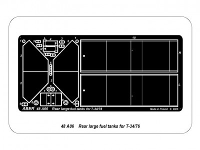 Rear large fuel tanks for russian tank  T-34/76