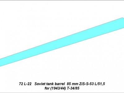 Soviet tank barrel 85mm ZIS-S-53 L/51,5 for (1943-44) T-34/85 - 4