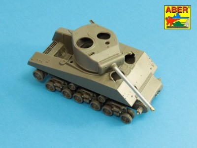 U.S 76 mm M1A2 barrel  with thread protector for Sherman M4 series tanks with M62 mount - 7