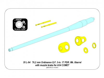 Tank gun barrel for british A34 Comet - 7