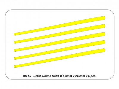 Brass  round rods Ø 1,0mm length 245mm x 5 pcs. - 4