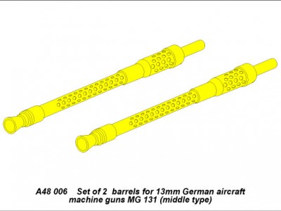 Zestaw 2 toczonych Luf do niemieckich karabinów maszynowych MG131 - pośredni model - 5