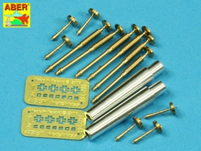 Barrels for British WWI Tank Mk.V (Male, Female or Hermaphrodite) for 6 pdr (57mm) gun x 2pcs. 8mm Hotchkiss m.1909 x 6pcs. - 1