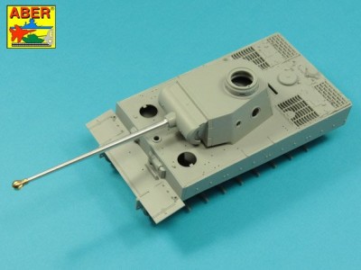 7,5cm gun barrel with single baffle muzzle brake for German Tank Tiger I, Ausf.H2 (Dragon) - 4