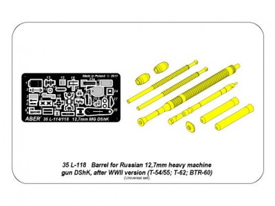 Barrel for Russian 12,7mm heavy machine gun DShK, after WWII version (T-54/55; BTR-60APC)  - 20