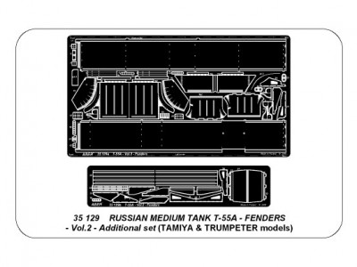 Fenders for Russian medium tank T-55A - vol. 2 - additional set