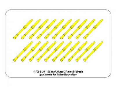 Set of 20 pcs 37 mm /54 Breda gun barrels for Italian Navy ships - 6
