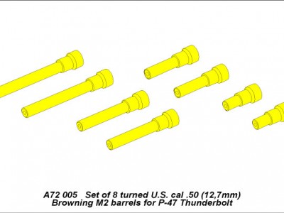 Zestaw 8 Luf Browning M-2 do samolotu P-47 Thunderbolt - 9
