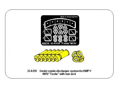 Soviet smoke Discharges system for BMP-1 902V “Tucha” with rack - 11