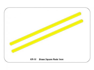 Brass  square rods 1,0mm length 245mm x2 pcs. - 4