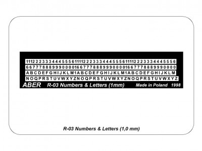 Numbers and letters (1,0mm) - 4