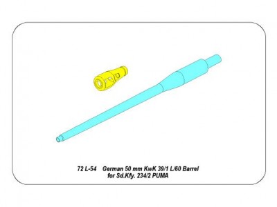 Lufa 50mm KwK39/1 do Sd.Kfz.234/2 "Puma" - 6