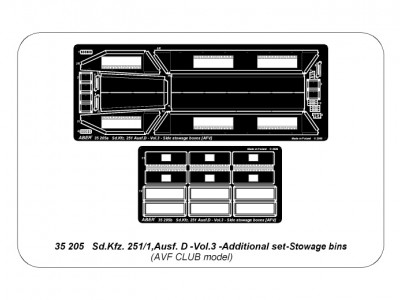 Armoured personnel carrier Sd.Kfz. 251/1 Ausf. D - vol. 3 - additional set - stowage bins - 4