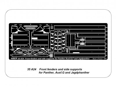 Front fenders and side supports for german tank Panther Ausf.G/F and self-proppeled gun Jagdpanther - 4